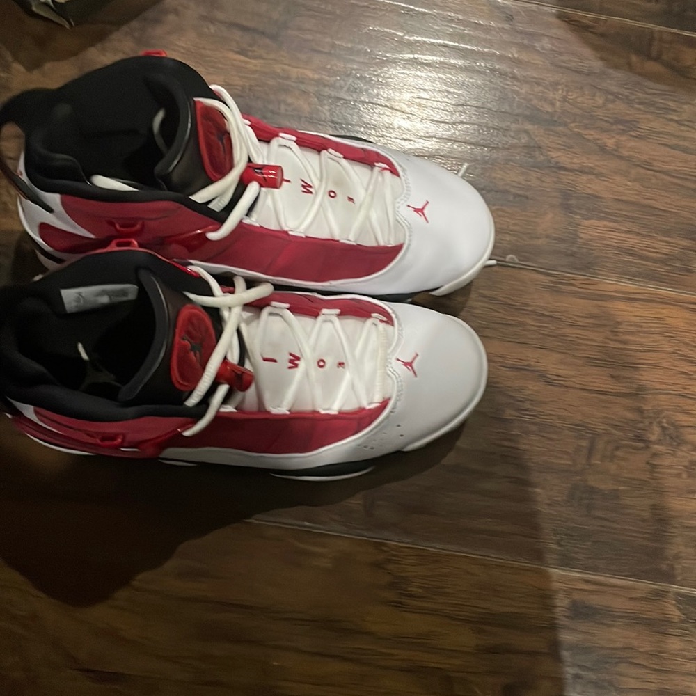 Air Jordan six rings red, white and black. Only worn once. Nice price for  🎄